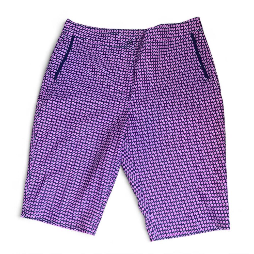 Vintage EP Pro Women's Pink and Navy Bermuda Golf Shorts SZ 10